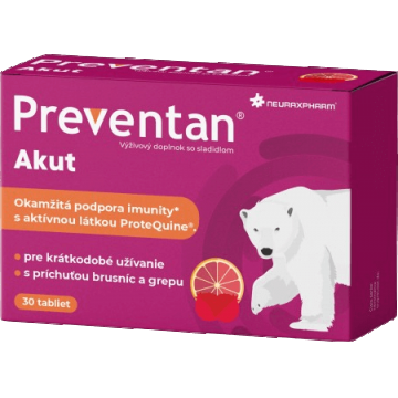 Preventan Akut cu aromă de merișor și grapefruit 30 comprimate