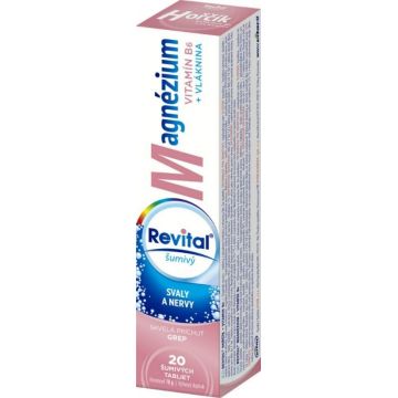 Revital Magneziu + Vitamina B6 cu aromă de grapefruit 20 comprimate efervescente