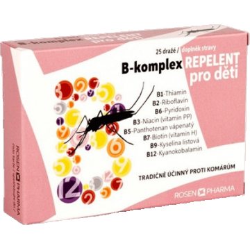 Rosen Pharma B-complex REPELENT pentru copii 25 comprimate