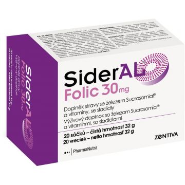 SiderAL Folic 30 mg, 20 plicuri, Zentiva