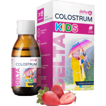 Sirop de colostru Delta JAHODA KIDS 125 ml