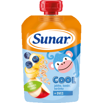 Sunar Capsulă de fructe rece afine, banane, fulgi de ovăz 12m+ 110 g