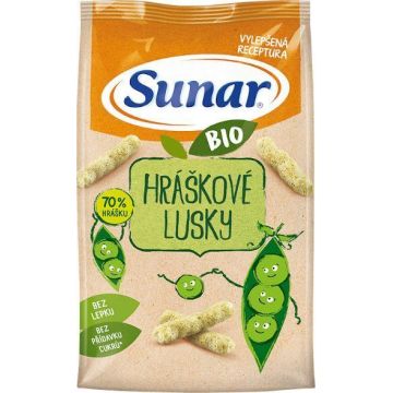 Sunar Cipsuri organice de mazăre pentru copii 45 g