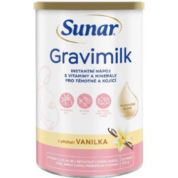 Sunar Gravimilk cu aromă de vanilie pentru femeile însărcinate și care alăptează 450 g