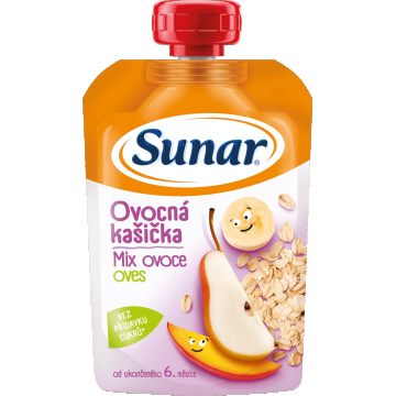 Sunar porridge capsulă de fructe fructe amestecate, fulgi de ovăz 6m+ 120 g