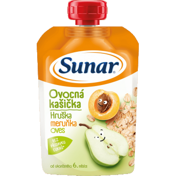 Sunar terci de fructe pere, caise, fulgi de ovăz 6m+ 120 g