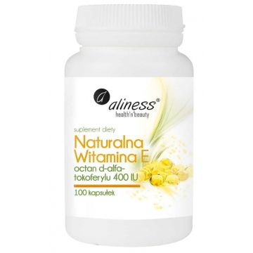 Vitamina E naturală, 100 capsule Aliness