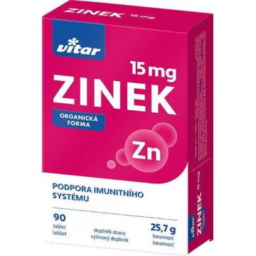 Vitar Zinc 15 mg 90 comprimate