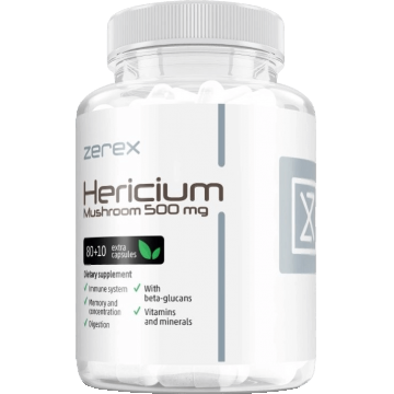 Zerex Hericium 500mg - memorie și concentrare 90 capsule moi