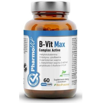 B-Vit Max Complex Active 60 capsule PharmoVit Clean Label