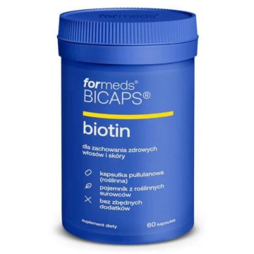 Bicaps Biotin - Biotin 60 caps vitamina B7 - Formeds