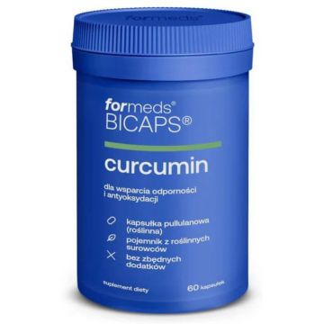 BICAPS CURCUMIN 380 mg curcumină+piperină 60 capsule, Formeds