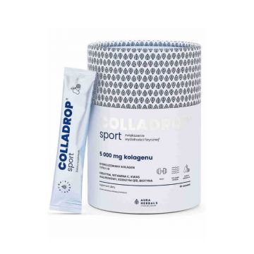 Colladrop Sport 5000 mg colagen marin 30 pliculețe Aura herbals