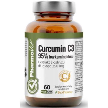 Curcumin C3 95% curcuminoide 60 capsule Pharmovit Clean Label