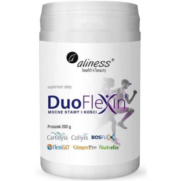 Duoflexin 200 g articulații și oase puternice 100% naturale x 200 g pulbere Aliness