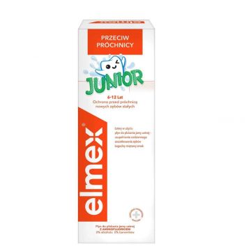 Elmex Junior, apă de gură pentru copii 6-12 ani, cu aminofluorură, 400 ml