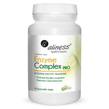 Enzyme Complex Enzime digestive pe bază de plante PRO 90 capsule Aliness