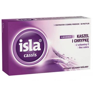 Isla Cassis cu extract de coacăze negre, 60 de pastiluțe