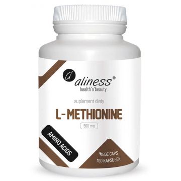 L-Metionină 500 mg 100 vcaps Aliness