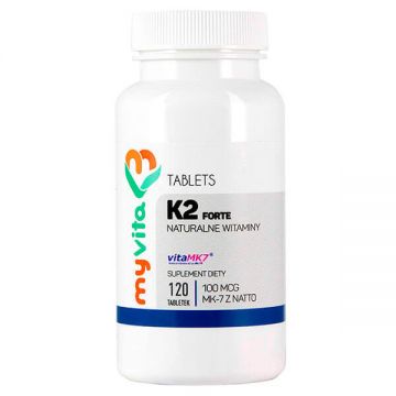MyVita K2 Forte, vitamina K2 MK-7 din natto 100 µg, 120 comprimate