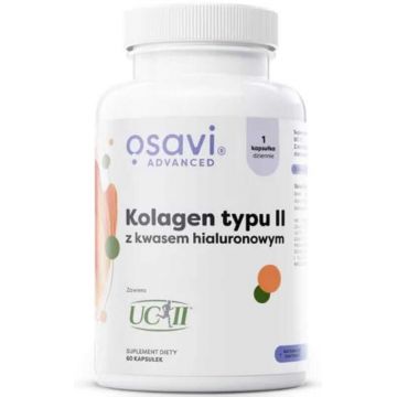 Osavi Colagen de tip II (UC-II) cu acid hialuronic + trandafir sălbatic 60 capsule