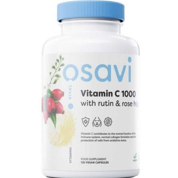 Osavi Vitamina C 1000 cu Rutin și Rosehip 120 capsule