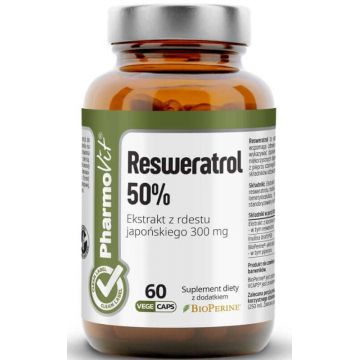 Resveratrol 50% 60 capsule Pharmovit Clean Label
