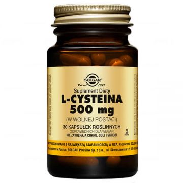 Solgar L-Cisteină 500 mg, 30 capsule vegetale