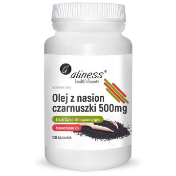 Ulei de semințe de Nigella 2% 500 mg (120 capsule) Aliness