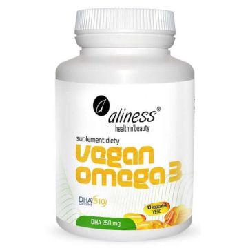 Vegan Omega 3 DHA 250mg 60 capsule vegetale Aliness