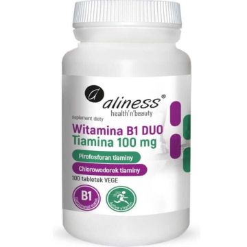 Vitamina B1 (tiamină) DUO 100 mg (100 comprimate vegetale) Aliness
