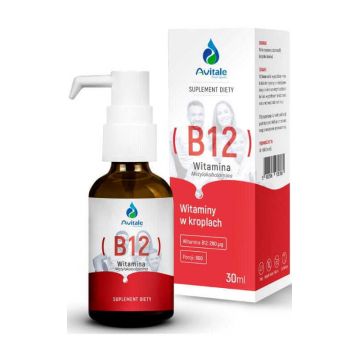 Vitamina B12 picături Metilcobalamină 200 µg 30 ml Avitale