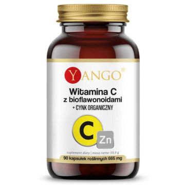 Vitamina C cu bioflavonoide + zinc organic 90 capsule, Yango
