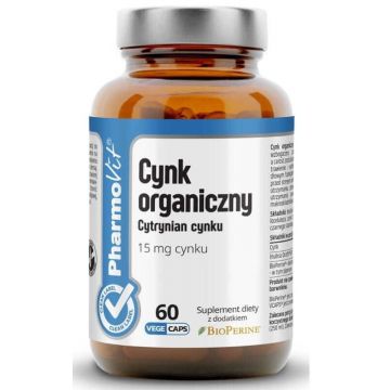 Zinc organic citrat de zinc (15 mg) 60 capsule Pharmovit Clean Label