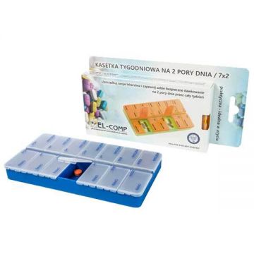 El-Comp, casetă cu medicamente săptămânale, cu 2 camere