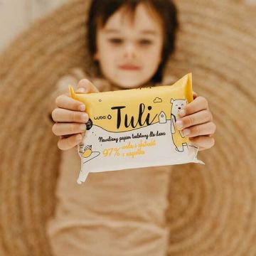 Luba Tuli, hârtie igienică umezită pentru copii, mango, 50 bucăți