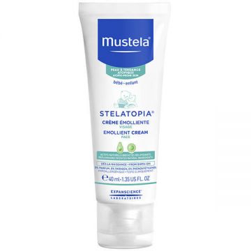 Mustela Stelatopia, Cremă de față emolientă, piele atopică, 40 ml