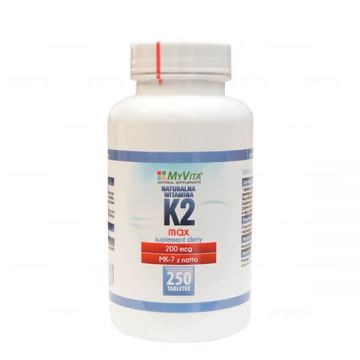 MyVita K2 Max, vitamina K MK-7 din natto 200 µg, 250 comprimate