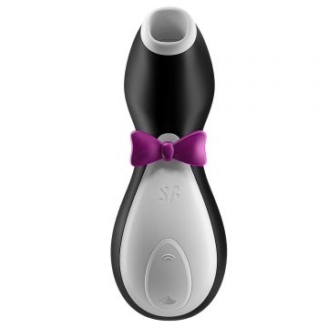 Satisfyer Penguin, masaj clitoridian, aer, pinguin alb-negru