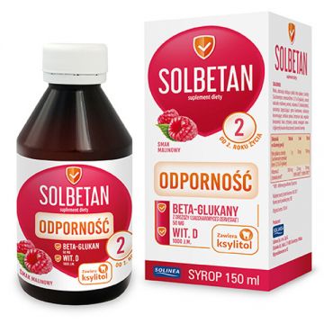 Solbetan Immunity, sirop, pentru copii de la 2 ani, aromă de zmeură, 150 ml