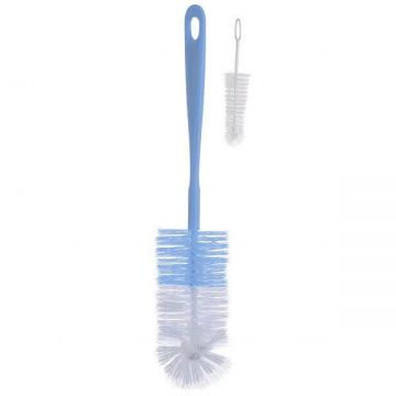 BabyOno, perie pentru biberon și tetină cu mini perie, albastru