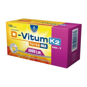 D-Vitum Forte Max 4000 UI. K2 MK-7, 120 capsule