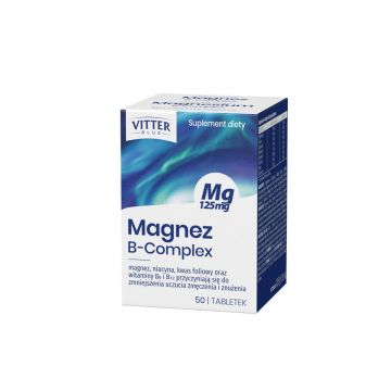 Vitter Blue Magnesium B-Complex, 50 comprimate