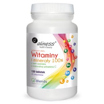 Aliness Vitamine & Minerale 100%, 120 comprimate