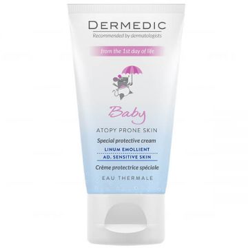Dermedic Linum Baby, cremă de protecție specială pentru față din prima zi de viață, SPF 15, 50 g
