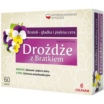 Drojdie cu panseluță, 60 comprimate
