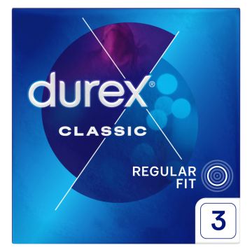 Durex Classic, prezervative clasice netede, 3 bucăți