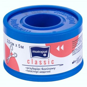 Matopat Classic, adeziv pentru țesături, 2,5 cm x 5 m, 1 buc