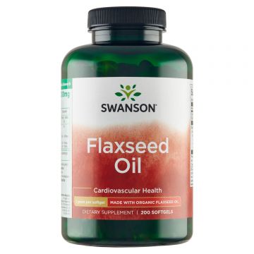 Swanson Flaxseed Oil, 200 capsule gel