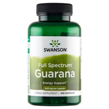 Swanson Full Spectrum Guarana, Semințe de guarana, 100 capsule
